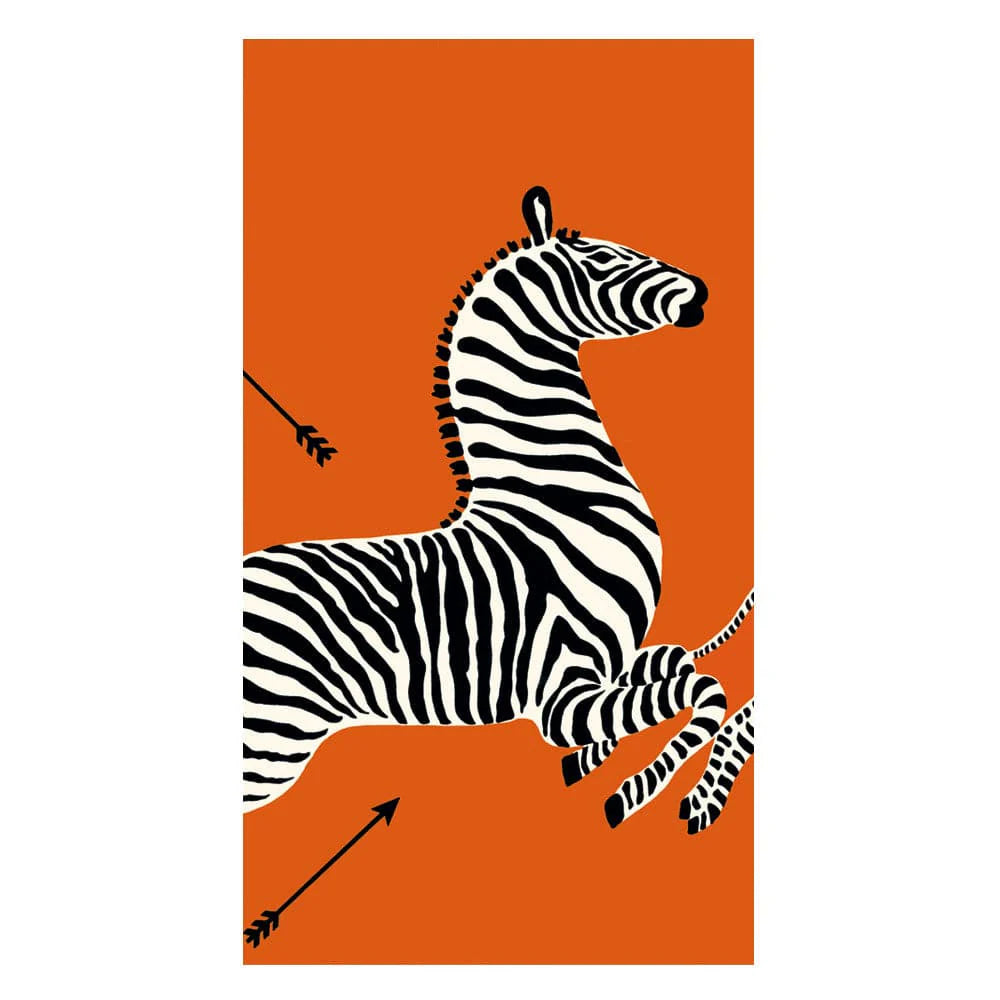 Orange Zebras Napkin