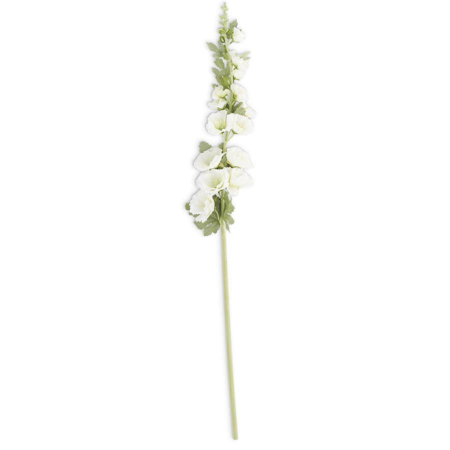 43" White Hollyhock Stem