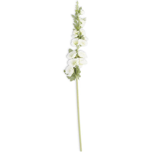 43" White Hollyhock Stem