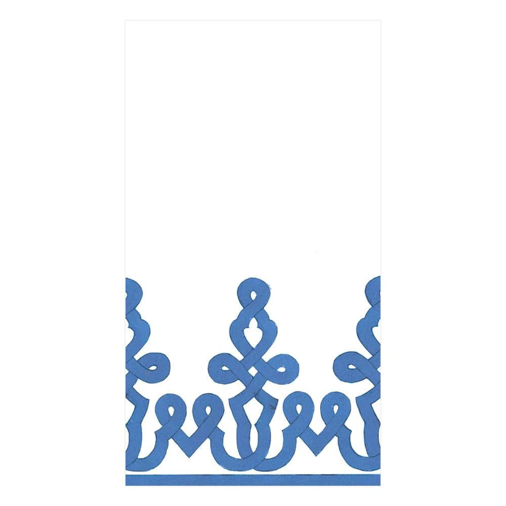 Dessin Passementerie Riviera Blue-P Guest Towels Airlaid - 12 In