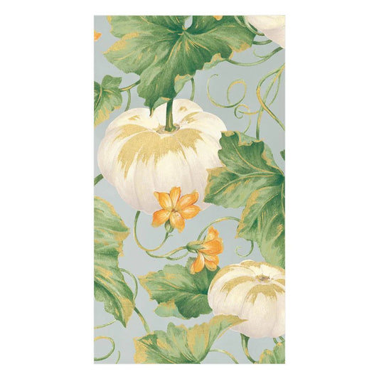 Heirloom Pumpkins Paper Guest Towel Napkins in Grey & White
