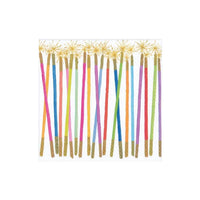 Candles White Multi Cocktail Napkin