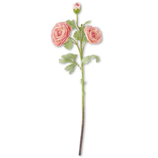 25 Inch Dark Pink Real Touch Triple Bloom Ranunculus