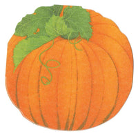 Caspari Pumpkin Die-Cut Paper Linen Napkin, Luncheon