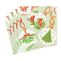 Caspari Botanical Ornaments Napkin, Luncheon