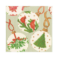 Caspari Botanical Ornaments Napkin, Luncheon