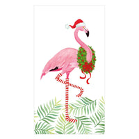 Christmas Flamingos Guest Towel