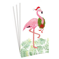 Christmas Flamingos Guest Towel