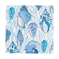 Caspari Shell Toile-Blue Napkin, Luncheon