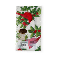 Holly And Songbirds White & Silver Guest Towel Napkins