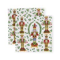 Caspari Nutcracker Christmas Napkin, Cocktail