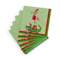 Caspari Zooey Christmas Napkin, Cocktail