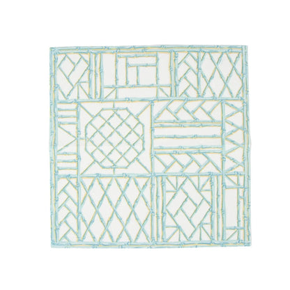Bamboo Screen Robin's Egg-Ppr Linen Napkin Airlaid Cocktail-15 In