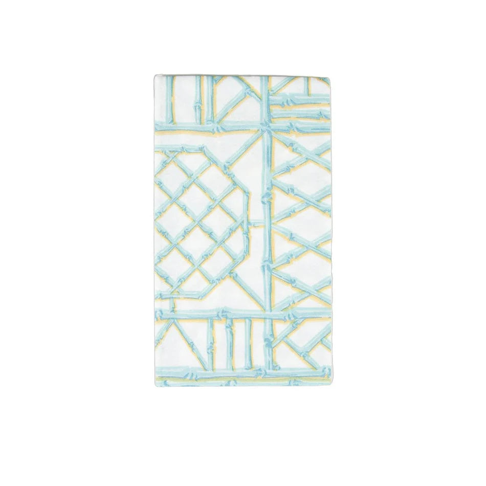 Bamboo Screen Robin's Egg-Ppr Linen Guest Towels Airlaid - 12 In