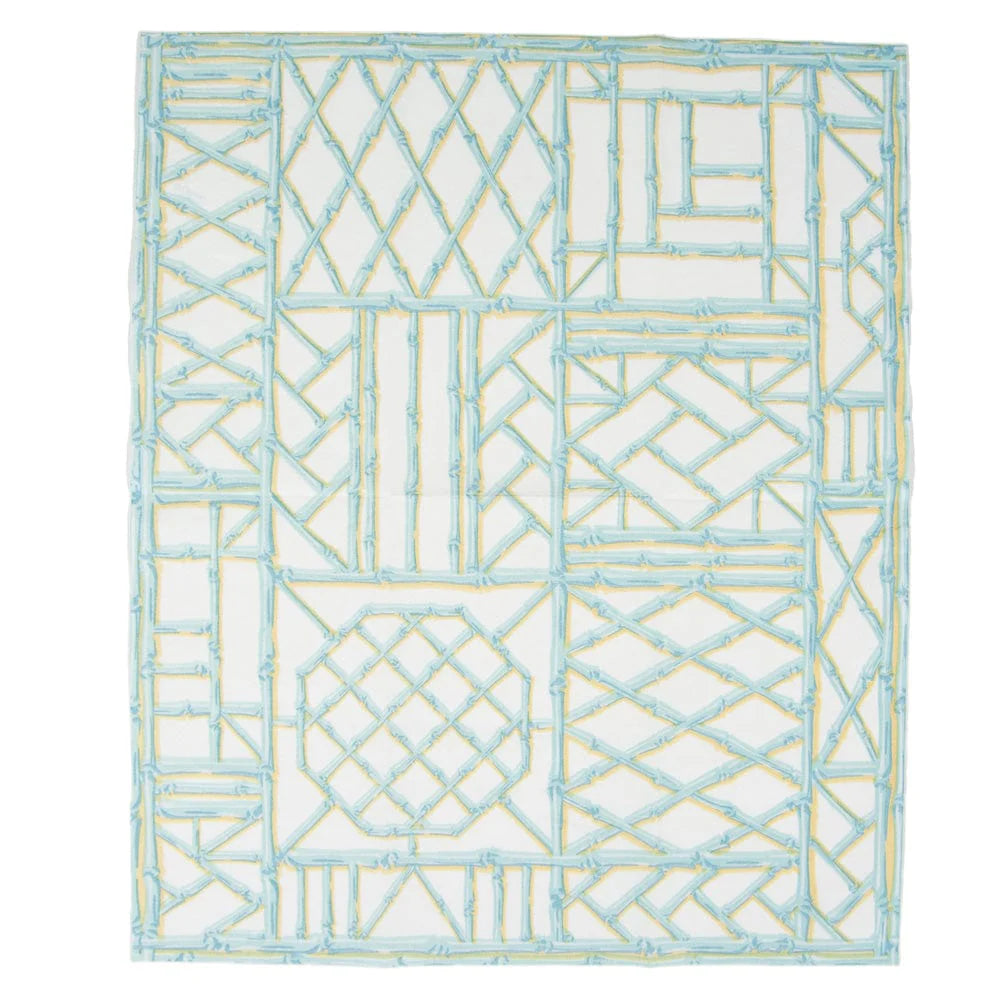 Bamboo Screen Robin's Egg-Ppr Linen Guest Towels Airlaid - 12 In