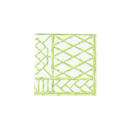 Bamboo Screen Moss Green-Ppr Linen Napkin Airlaid Cocktail-15 In
