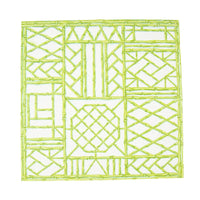 Bamboo Screen Moss Green-Ppr Linen Napkin Airlaid Cocktail-15 In