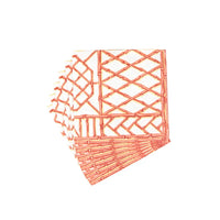 Bamboo Screen Coral-Paper Linen Napkin Airlaid Cocktail-15 In
