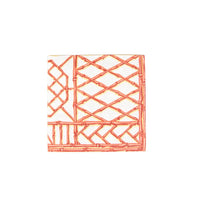 Bamboo Screen Coral-Paper Linen Napkin Airlaid Cocktail-15 In