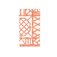 Bamboo Screen Coral-Paper Linen Guest Towels Airlaid - 12 In