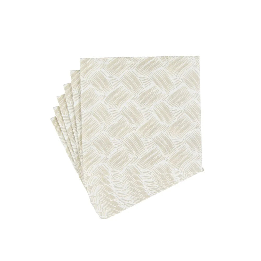 Basketry Flax-Paper Linen Napkin Airlaid Cocktail-15 In