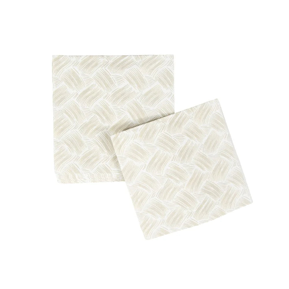 Basketry Flax-Paper Linen Napkin Airlaid Cocktail-15 In