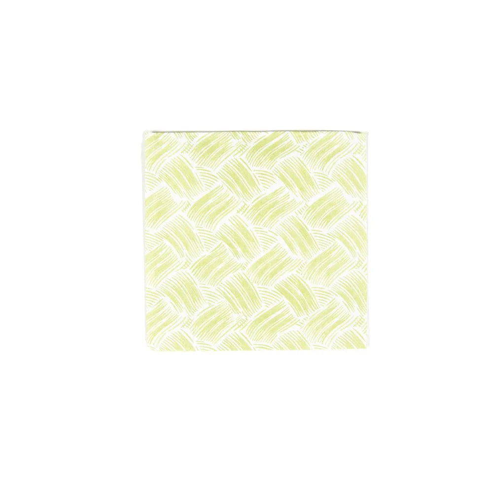 Basketry Moss Green-Paper Linen Napkin Airlaid Cocktail-15 In
