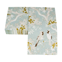 Caspari Scenic Songbirds Celadon Napkin, Guest