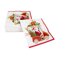 Santa's Golf Cart Cocktail Napkin