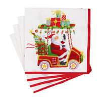 Santa's Golf Cart Cocktail Napkin