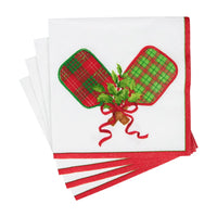 Christmas Pickleball Cocktail Napkin
