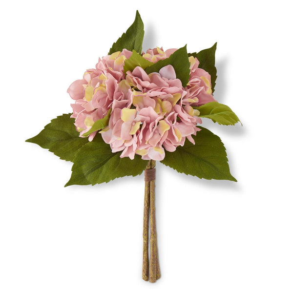15" Pink Hydrangea Bundle (3 Stems)