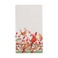 Caspari Winter Birds and Berries Recycled Napkin, Guest