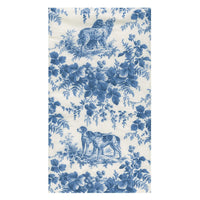 Caspari Hunting Toile Blue Napkin, Guest