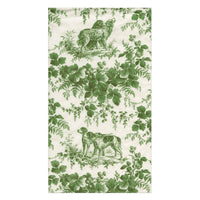 Caspari Hunting Toile Evergreen Napkin, Guest