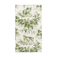 Caspari Hunting Toile Evergreen Napkin, Guest