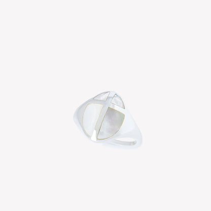 Mother Of Pearl Cross Ring