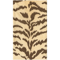 Caspari Tigre Cream Paper Linen Napkin, Guest
