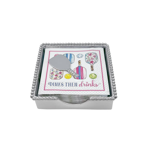 Pickleball Drinks Beaded Napkin Box Set