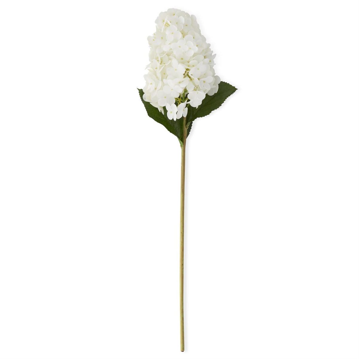 28 Inch White Real Touch Cone Hydrangea Stem