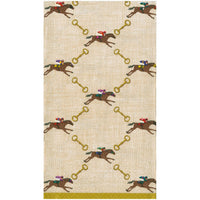 Caspari And They're Off Linen Napkin, Guest