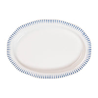 Sitio Stripe 17" Serving Platter - Delft Blue