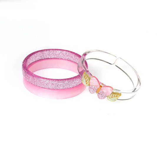 Butterflies Shimmer Pink Bangles