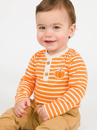 Orange Stripe Pumpkin Bodysuit