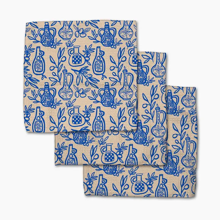 Mediterranean Pour Dishcloth Set of 3