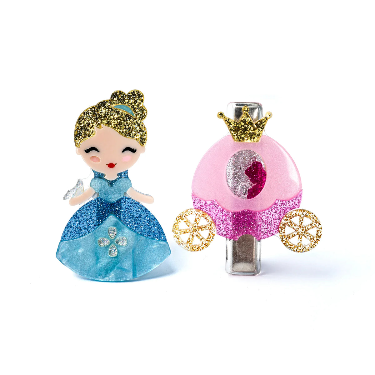 Cute Doll Blue Dress Carriage Hair Clips