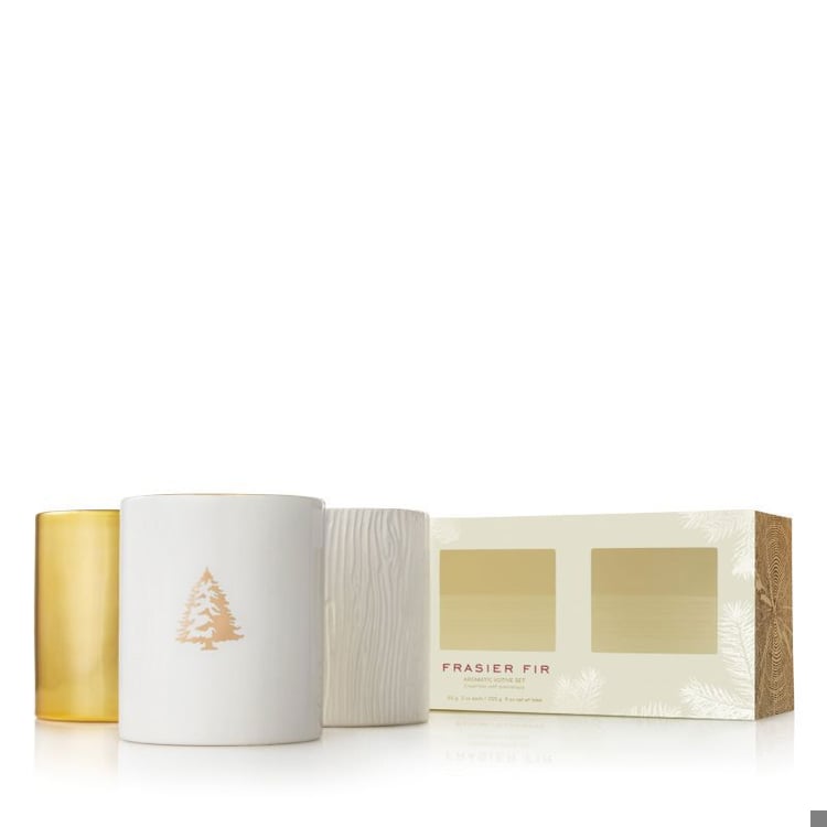 Frasier Fir Gilded Poured Candle Trio Set