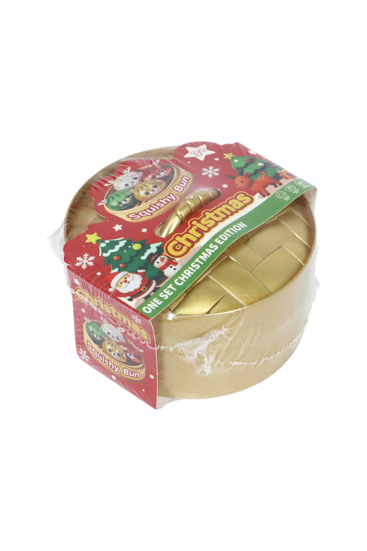 3D Christmas Reindeer Glitter Sugar Maltose Dumpling Squishy