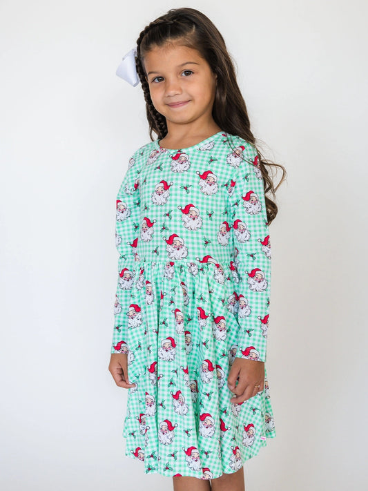 Dear Santa Long Sleeve Twirl Dress