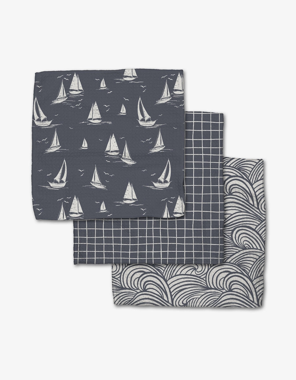 Coastal Day Dishcloth Set of 3